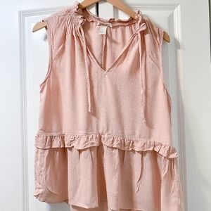 H&M Pink Ruffle Top